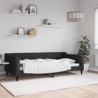 vidaXL Tagesbett Schwarz 100x200 cm Stoff 354168