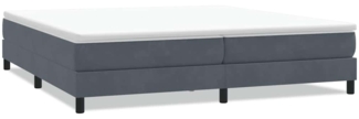 vidaXL Boxspringbett ohne Matratze Dunkelgrau 200x210 cm Samt 3315844