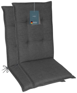 LILENO HOME Hochlehnerauflage Gartenstuhl Auflage, bequeme Sitzauflage für Gartenmöbel, Stuhlkissen, (2 St, 2er Set), Polsterauflage Hellgrau, Sitzpolster für Klappstühle
