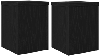 vidaXL Pflanzenständer 2 pcs Schwarz Eichen-Optik 15 x 15 x 20 cm 8003740