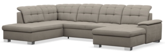 Selsey 'Jamaal' Wohnlandschaft mit Schlaffunktion und Stauraum rechtsseitig, taupe