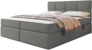 Mirjan24 Boxspringbett mit H3-Matratze und Topper Fogy , grün, 140x200 cm