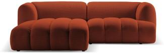 Micadoni Modulares Ecksofa Harry 3-Sitzer Links 3D-Stoff Ziegel