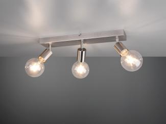LED Deckenstrahler Silber dimmbar 3 flammig, Balken 44cm breit