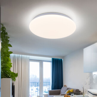 LED Deckenleuchte, weiß, dimmbar, D 33,5 cm