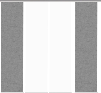 HOME WOHNIDEEN Schiebegardine PIVE 4er SET, Paneelwagen (4 St), blickdicht, Schiebevorhang Digidruck 4er Set PIVE