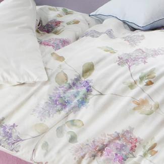 Fleuresse Mako-Satin Bettwäsche 200x200 Blumen Flieder Wende lila rosa 114271-06