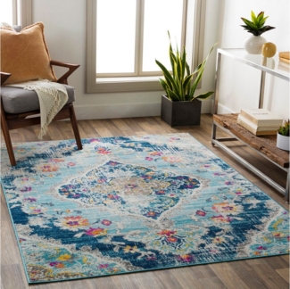 Surya ROMY Teppich Blau 200 cm 274 cm 200x274 cm