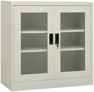 vidaXL Büroschrank Hellgrau 90x40x90 cm Stahl