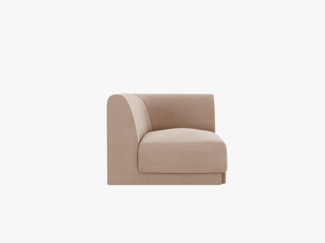 Micadoni Modul Ecke Miley Samtstoff Cappuccino