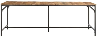 vidaXL Esstisch 220x90x75 cm Raues Massivholz Mango 373608