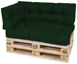 TexDeko Palettenkissen TexDeko Garden 3-TLG Palettenkissen-Set wasserabweisend gesteppt, 1x Palettenkissen + 1x Rückenkissen + 1x Seitenkissen, Premium-Qualität
