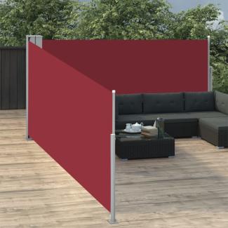 vidaXL Ausziehbare Seitenmarkise Rot 100 x 1000 cm 48477