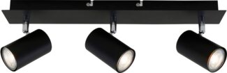 BRILONER - Deckenlampe schwenkbar, GU10 Fassung, max. 40 Watt, Deckenleuchte, Lampe, Wohnzimmerlampe, Schlafzimmerlampe, Küchenlampe, Deckenstrahler, Deckenbeleuchtung, 45 x 8 x 12,3 cm, Schwarz
