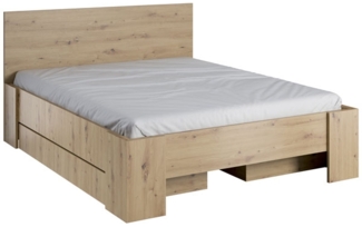 Doppelbett "Malta" Bettgestell 160x200cm artisan eiche