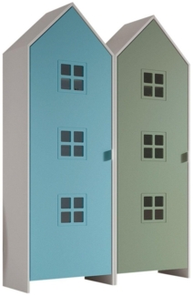 Schrank Casami Bruges 37 x 115,2 x 171,3 cm MDF Blau Grün