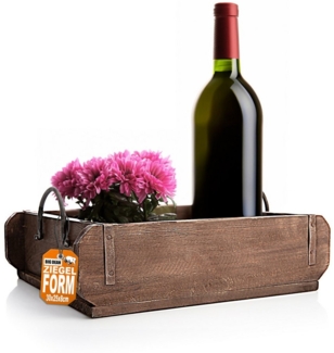 BigDean Aufbewahrungsbox Vintage Ziegelform in Braun 25 x 8 x 30 cm (Lx (1 St), Vintage, Ziegelform 25 x 30 x 8 cm, ca 5L volumen