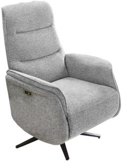 Fernsehsessel Maxima / Miami 3 , Polyester, Stoff , Grau , 74 x 0 x 89 cm