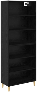 vidaXL Highboard Schwarz Eichen-Optik 69,5 x 32,5 x 180 cm 3416080