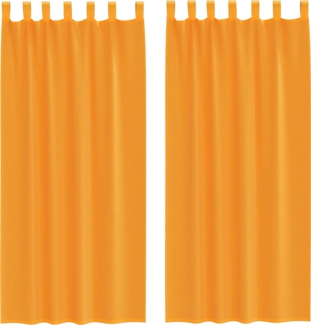 vidaXL Voile Vorhänge mit Schlaufen 2 Stk. Orange 140x225 cm 4102283