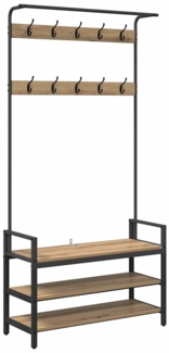 vidaXL Kleiderständer Artisan-Eiche 95 x 34 x 184 cm Holzwerkstoff 879964
