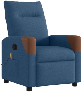 vidaXL Massagesessel Blau Stoff 4104823
