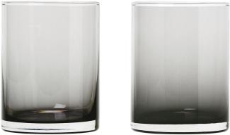 Blomus MERA Set 2 Trinkgläser, Wasserglas, Trinkglas, Glas farbig, smoke, 220 ml