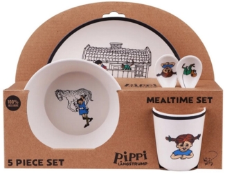 Barbo Toys Kindergeschirr-Set Pippi Langstrumpf Set, 5 Personen, 5- teilig