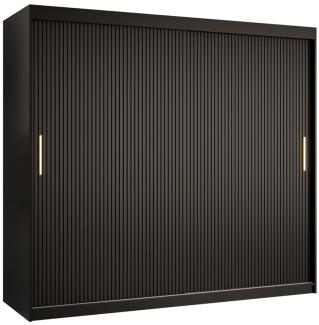 Kleiderschrank Kirtan Slim 1 200 (Farbe: Schwarz, Größe: 200 cm)