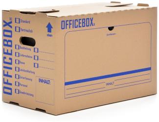 KK Verpackungen Aufbewahrungsbox (Spar-Set, 10 St, 10er-Set), Officebox - Umzugskarton Archivkarton Ordnerkarton Aktenkarton Braun