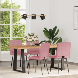 vidaXL Esszimmerstühle 4 Stk. Rosa Samt 3315207