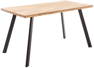 Esstisch Zorana / Zeballos, Holzfarben, 140 x 75 x 75 cm