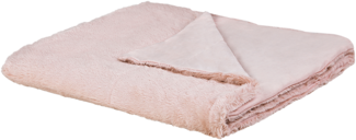Beliani 'GELIK' Kuscheldecke, Polyester rosa, 180 x 200 cm