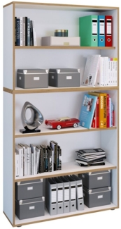 VCM Büroregal & Bücherregal Salia 920797 Weiß B. 100 x H. 183 x T. 33 cm