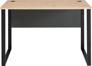 Schreibtisch MEMPHIS Artisan Eiche - Metallgestell schwarz 120 x 73 cm