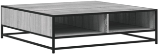 Couchtisch, Sofatisch Grau Sonoma 100x100x30 cm Holzwerkstoff und Metall