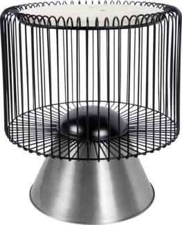 Kayoom Beistelltisch Malibu 125, Runde Platte aus original Marmor, pflegeleicht (1-St), ø-Marmorplatte: ca. 40 cm, angesagtes Metalldesign, pflegeleicht