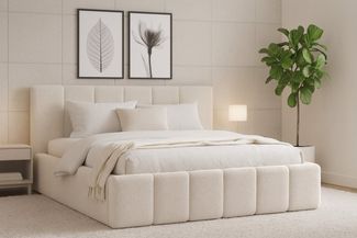 Deine Möbel 24 Polsterbett MEGAN Komplettbett in Velour / Bouclé mit Bettkasten und Lattenrost (Set, 1-tlg, 140x200/160x200/180x200/200x200), Luxuriös, funktional, stilvoll, mit Stauraum