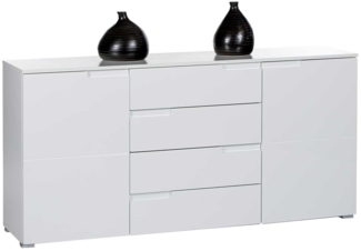 Kommode Spirit 8 / Spice 8 , Holzwerkstoff , Weiß , 165 x 80 x 40 cm