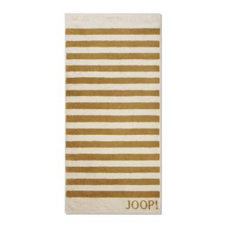 JOOP! Duschtuch - Classic Stripes Frottierkollektion, Walkfrottier Ocker 80x150cm