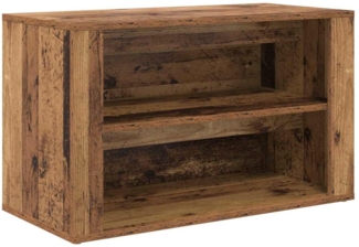 vidaXL Schuhregal mit Regal Altholz 75 x 35 x 45 cm Holzwerkstoff 881015