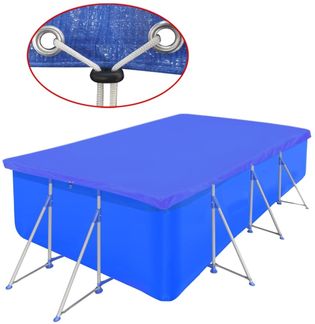 vidaXL Poolabdeckung rechteckig, Polyethylen blau, 540 x 270 x 10 cm