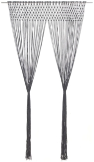 vidaXL Makramee Vorhang Anthrazit 140x240 cm Baumwolle 323991