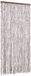 vidaXL Fliegenvorhang Taupe und Weiß 90x200 cm Chenille 377404