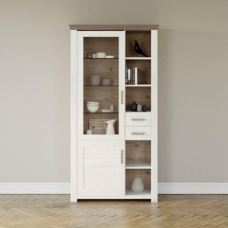 set one by Musterring Standvitrine York Typ 05 und 06, mit Glastür, Beleuchtung optional, Höhe 207 cm