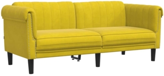 vidaXL Sofa 2-Sitzer Gelb Samt 372581