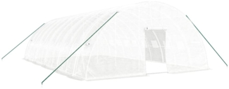 vidaXL Gewächshaus mit Stahlrahmen Weiß 60 m² 10x6x2,85 m 3188119