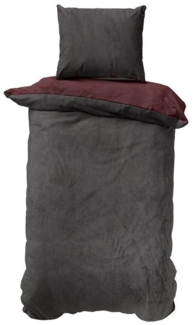 Müskaan Bettwäsche Wende Nicky Plüsch Winter Bettbezug Set Cashmere Touch Coral Fleece, Fleece, 2 teilig, warmer Bezug mit YKK Reißverschluss und Kissenbezug