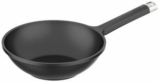 Berndes Edition 100 Wokpfanne, Wok mit Stiel, Aluguss, Schwarz, 28 cm, 031682