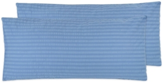 ZOLLNER Kissenbezug, (2 Stück), 40 x 80 cm, 100% Baumwolle, vom Hotelwäschespezalisten, Seersucker